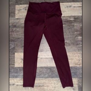 Maroon lululemon leggings